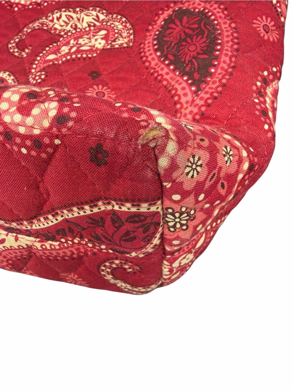 Vintage Vera Bradley Tote Bag Retired Mesa Red Paisley Print - Picture 6 of 8